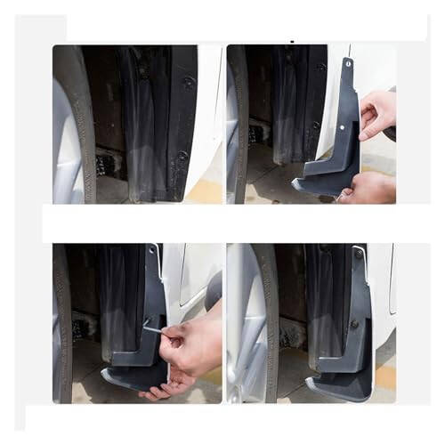 HBANGGUO Car Wheel Fender Compatible for BYD E2 2023 2024 2025 Front Rear Mudflaps Baking Paint Mud Flaps Guards Protect Mudguards Auto Accessories (Color: Milky White) - 7