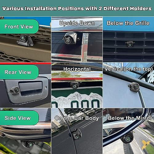 HD Backup/Front/Side View Camera, GreenYi AHD 720P Reverse Rear Cam for Car, SUV, RV, Trailer, Camper, Van, Pickup, Metal Shell, Adjustable Fisheye Lens, 170 Degrees Viewing Angle(Black) - 5