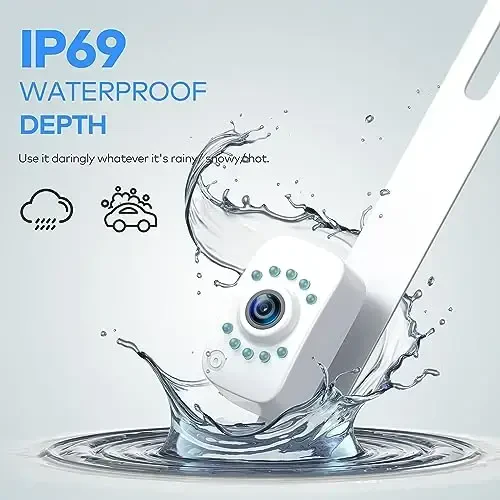 HD eRapta ERT02 Backup Camera Rear View License Plate Reverse Camera Universal for Pickup Truck Car SUV 149° Perfect Angle Night Vision IP69K Level Waterproof - 4