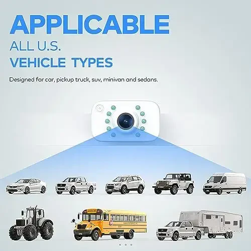 HD eRapta ERT02 Orqa ko'rinish kamerasi Litsenziya raqami Orqa kamera Pikap yuk mashinasi uchun universal SUV 149° Mukammal burchakli tungi ko'rish IP69K darajali suv o'tkazmaydigan - 3