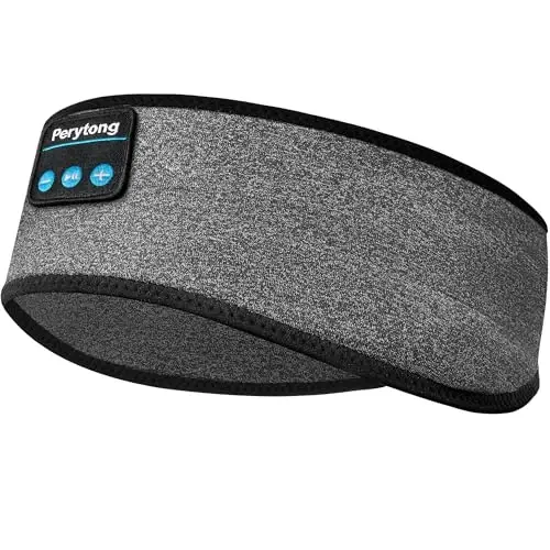 Perytong Bluetooth Sleep Headphones Headband with HD Speakers - Noise Cancelling, for Side Sleepers, Workout, Jogging, Yoga - 1