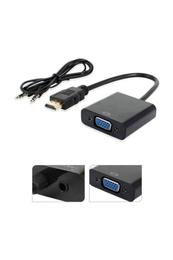 HDMI dan VGA ga Adaptor Audio Chiqishi bilan Adaptor Monitor Konverter Kabel Konverter Adaptor - 3