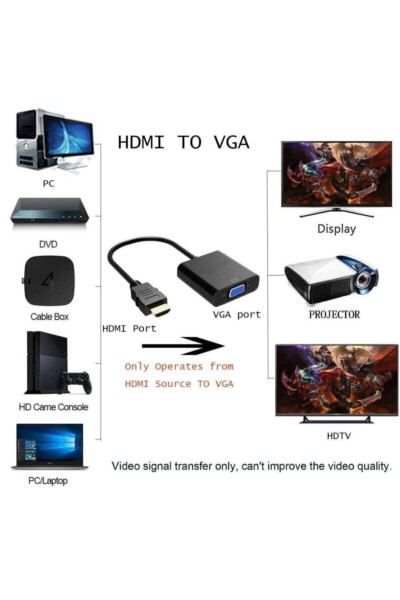 HDMI dan VGA ga Adaptor Audio Chiqishi bilan Adaptor Monitor Konverter Kabel Konverter Adaptor - 8