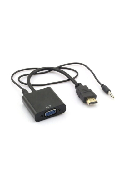 HDMI to VGA Adapter with Audio Output Adapter Monitor Converter Cable Converter Adapter - 2