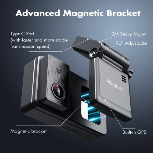 Heaboli 4K Ikkita oldingi va orqa Dash Cam, Wi-Fi GPS, 3 dyuymli IPS Sensorli Ekran, Kechki Ko'rish bilan Avtomobil Kamerasi Haydovchi Yozuvchisi, To'xtash Rejimi - 5
