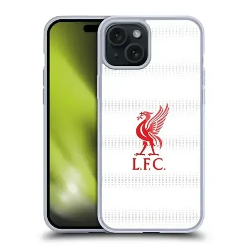 Head Case Designs Litsenziyalangan Liverpool Football Club Red Logo va Pattern Liver Bird Gel G'ilofi [Harbiy Darajadagi Himoya] Apple iPhone 15 Plus bilan mos va MagSafe bilan mos - HEAD CASE DESIGNS