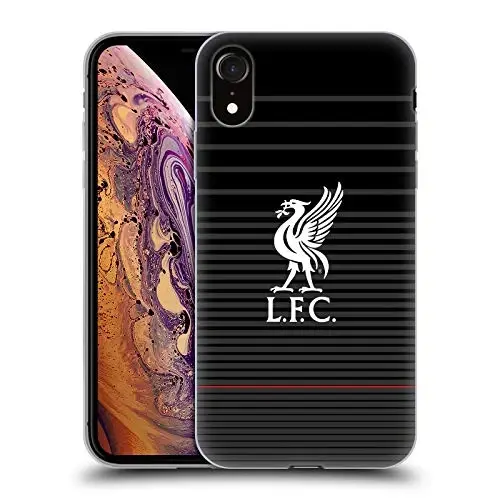 Head Case Designs Litsenziyalangan Liverpool Football Club White On Black Kit Liver Bird Gel Case [Harbiy Darajadagi Himoya] Apple iPhone XR bilan mos - HEAD CASE DESIGNS