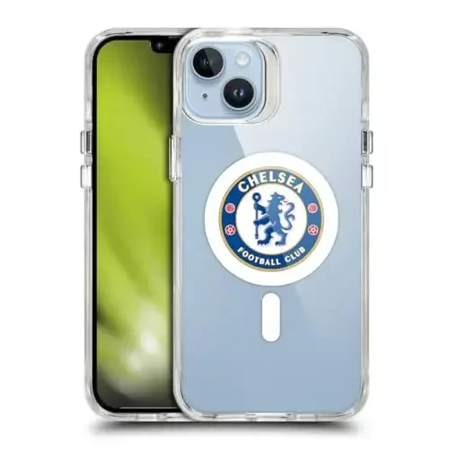 Head Case Designs Officially Licensed Chelsea Football Club Badge Logo Icon Shockproof Bumper Case [Military Grade Protection] Compatible with Apple iPhone 14 Plus and Compatible with MagSafe - HEAD CASE DESIGNS