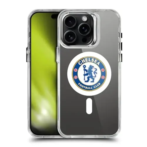 Head Case Designs Officially Licensed Chelsea Football Club Badge Logo Icon Shockproof Bumper Case [Military Grade Protection] Compatible with Apple iPhone 15 Pro Max and Compatible with MagSafe - 4