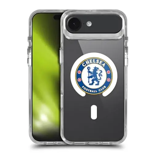 Head Case Designs Officially Licensed Chelsea Football Club Badge Logo Icon Shockproof Bumper Case [Military Grade Protection] Compatible with Apple iPhone 17 Air and Compatible with MagSafe 