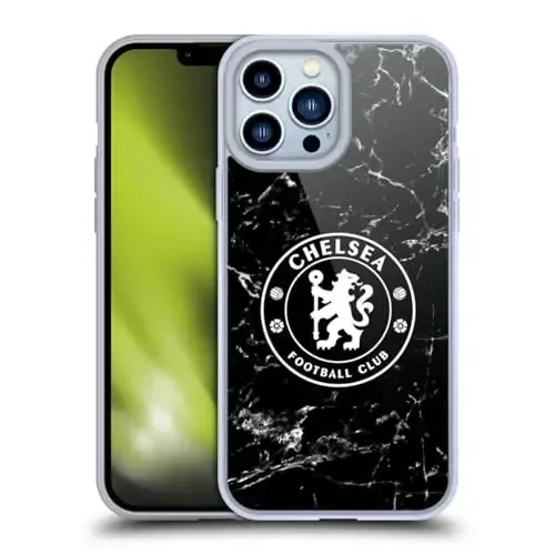 Head Case Designs Officially Licensed Chelsea Football Club Black Marble Crest Gel Case [Harbiy himoya darajasi] Apple iPhone 13 Pro Max bilan mos keladi - 12