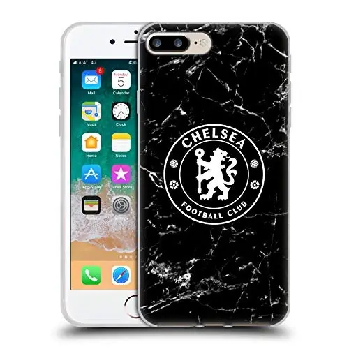 Head Case Designs Officially Licensed Chelsea Football Club Black Marble Crest Gel Case [Harbiy himoya darajasi] Apple iPhone 7 Plus/iPhone 8 Plus bilan mos - 1