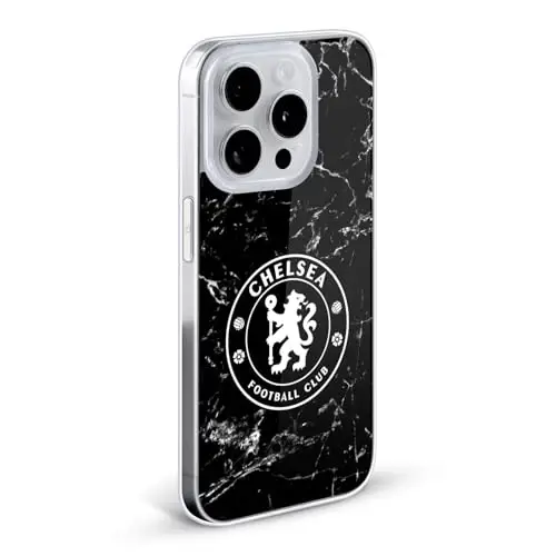 Head Case Designs Officially Licensed Chelsea Football Club Black Marble Crest Gel Case [Military Grade Protection] Compatible with Apple iPhone 11 Pro - 2