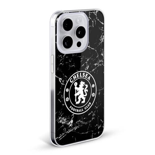 Head Case Designs Officially Licensed Chelsea Football Club Black Marble Crest Hard Back Case Compatible with Apple iPhone 13 Pro - 1