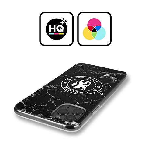 Head Case Designs Officially Licensed Chelsea Football Club Black Marble Crest Soft Gel Case Compatible with Apple iPhone 11 Pro Max - 8