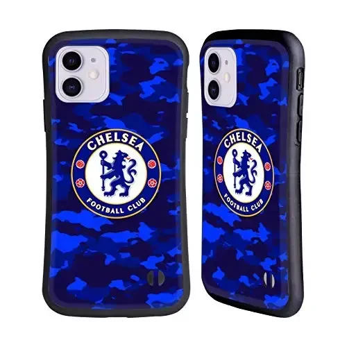 Head Case Designs Officially Licensed Chelsea Football Club Camouflage Crest Apple iPhone 11 bilan mos keladigan gibrid qutisi - HEAD CASE DESIGNS