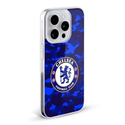 Head Case Designs Officially Licensed Chelsea Football Club Camouflage Crest Gel Case [Military Grade Protection] Compatible with Apple iPhone 16 - 2
