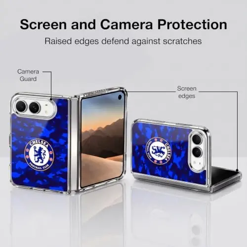 Head Case Designs Officially Licensed Chelsea Football Club Camouflage Crest Gel Case [Military Grade Protection] Compatible with Apple iPhone Duo and Compatible with MagSafe - 4
