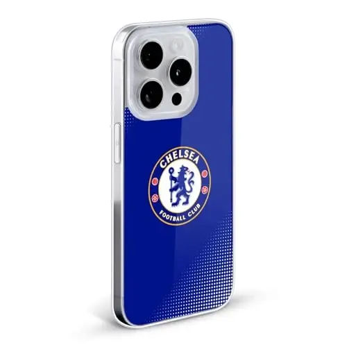 Head Case Designs Officially Licensed Chelsea Football Club Halftone Crest Gel Case [Military Grade Protection] Compatible with Apple iPhone 16e and Compatible with MagSafe - 4