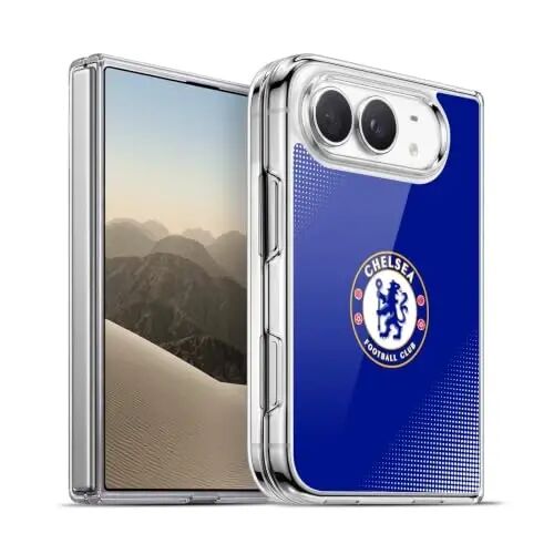 Head Case Designs Officially Licensed Chelsea Football Club Halftone Crest Gel Case [Military Grade Protection] Compatible with Apple iPhone Duo and Compatible with MagSafe - Head Case Designs