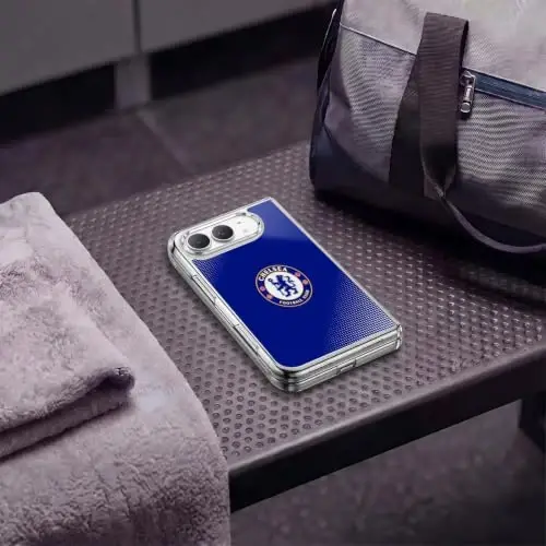 Head Case Designs Officially Licensed Chelsea Football Club Halftone Crest Gel Case [Military Grade Protection] Compatible with Apple iPhone Duo and Compatible with MagSafe - 6