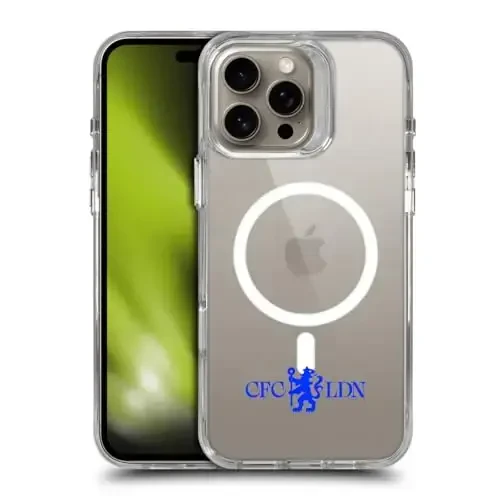 Head Case Designs Officially Licensed Chelsea Football Club Lions Minimalist Logo Icon Shockproof Bumper Case [Military Grade] Apple iPhone 16 Pro Max bilan mos va MagSafe bilan mos - 1
