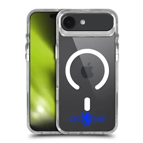 Head Case Designs Officially Licensed Chelsea Football Club Lions Minimalist Logo Icon Shockproof Bumper Case [Military Grade Protection] Compatible with Apple iPhone 17 and Compatible with MagSafe - HEAD CASE DESIGNS