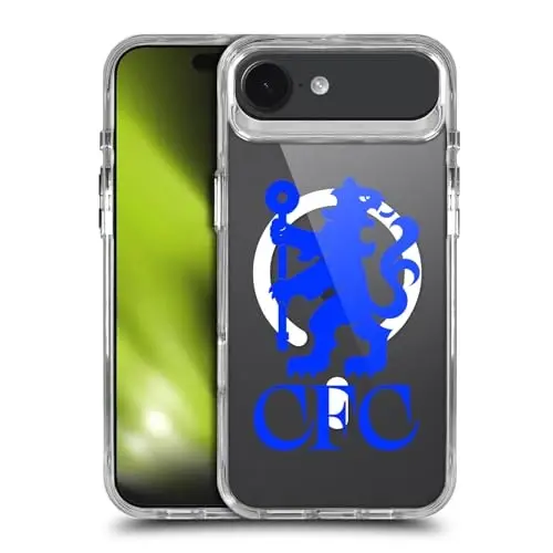Head Case Designs Officially Licensed Chelsea Football Club Lions Oversized Logo Icon Shockproof Bumper Case [Military Grade Protection] Compatible with Apple iPhone 17 Air and Compatible with MagSafe - 1