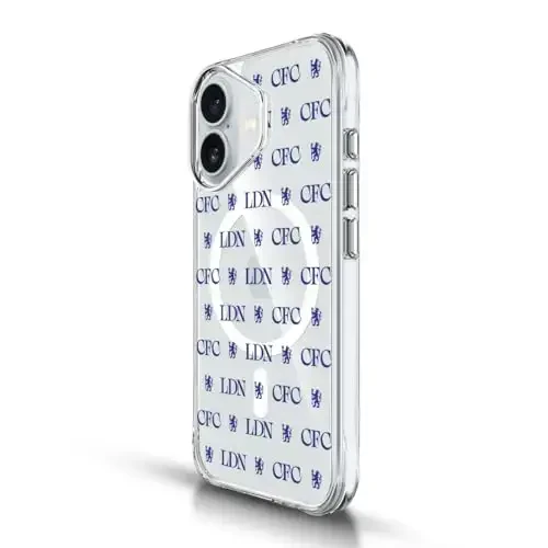 Head Case Designs Officially Licensed Chelsea Football Club Lions Pattern Logo Icon Shockproof Bumper Case [Military Grade Protection] Compatible with Apple iPhone 15 and Compatible with MagSafe - 3