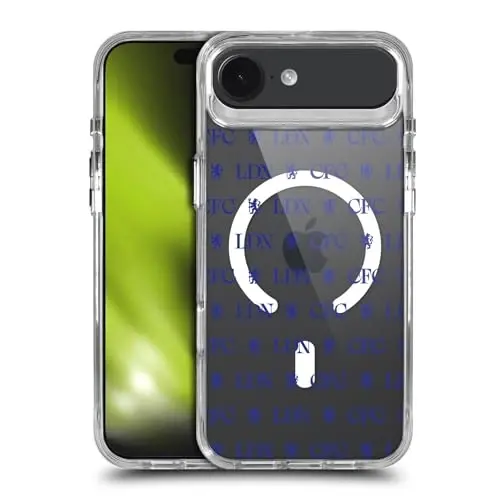 Head Case Designs Officially Licensed Chelsea Football Club Lions Pattern Logo Icon Shockproof Bumper Case [Military Grade Protection] Compatible with Apple iPhone 17 Air and Compatible with MagSafe - 1