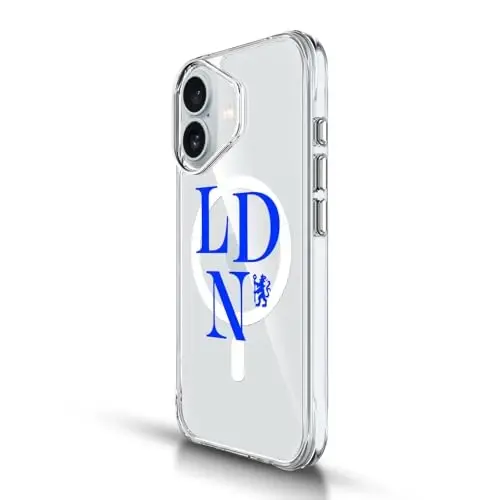 Head Case Designs Officially Licensed Chelsea Football Club Logotype Logo Icon Shockproof Bumper Case [Military Grade Protection] Compatible with Apple iPhone 17 Pro and Compatible with MagSafe - HEAD CASE DESIGNS (1)