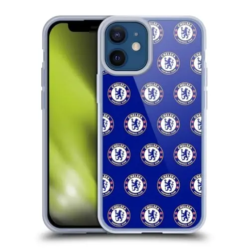 Head Case Designs Officially Licensed Chelsea Football Club Pattern Crest Gel Case [Harbiy darajadagi himoya] Apple iPhone 12 Mini bilan mos va MagSafe bilan mos - 4