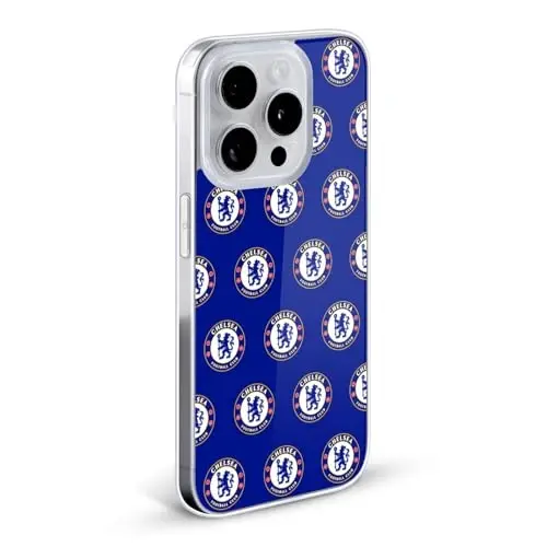 Head Case Designs Officially Licensed Chelsea Football Club Pattern Crest Gel Case [Military Grade Protection] Compatible with Apple iPhone 16e and Compatible with MagSafe - 2