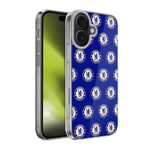 Head Case Designs Officially Licensed Chelsea Football Club Pattern Crest Gel Case [Military Grade Protection] Compatible with Apple iPhone 17 - 4