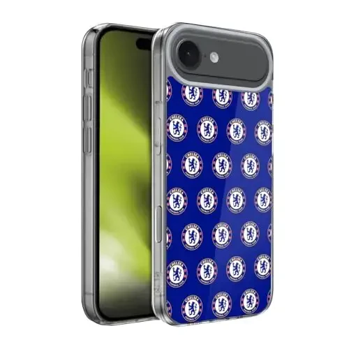Head Case Designs Officially Licensed Chelsea Football Club Pattern Crest Gel Case [Military Grade Protection] Compatible with Apple iPhone 17 Air 
