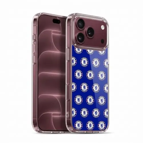 Head Case Designs Officially Licensed Chelsea Football Club Pattern Crest Gel Case [Military Grade Protection] Compatible with Apple iPhone 18 Pro Max - 1