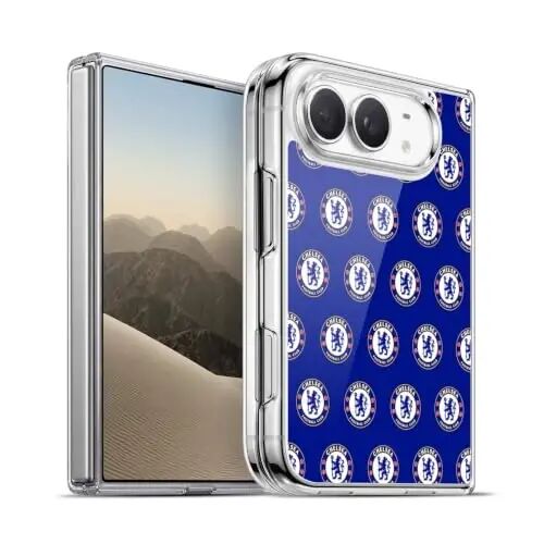 Head Case Designs Officially Licensed Chelsea Football Club Pattern Crest Gel Case [Military Grade Protection] Compatible with Apple iPhone Duo and Compatible with MagSafe - Head Case Designs