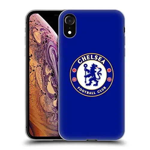 Head Case Designs Officially Licensed Chelsea Football Club Plain Blue Crest Gel Case [Harbiy darajadagi himoya] Apple iPhone XR bilan mos - 2