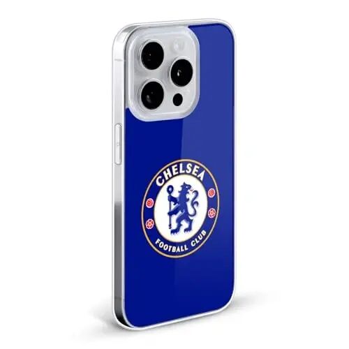 Head Case Designs Officially Licensed Chelsea Football Club Plain Blue Crest Gel Case [Military Grade Protection] Compatible with Apple iPhone 18 Pro Max - HEAD (1)