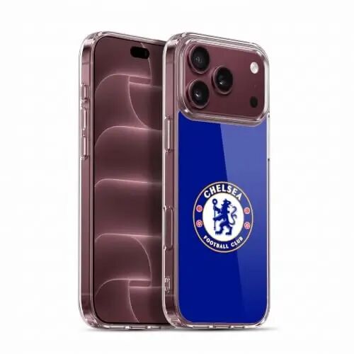 Head Case Designs Officially Licensed Chelsea Football Club Plain Blue Crest Gel Case [Military Grade Protection] Compatible with Apple iPhone 18 Pro Max - HEAD