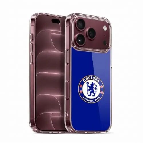 Head Case Designs Officially Licensed Chelsea Football Club Plain Blue Crest Gel Case [Military Grade Protection] Compatible with Apple iPhone 18 Pro - HEAD