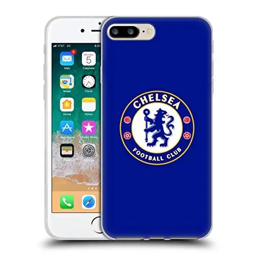 Head Case Designs Officially Licensed Chelsea Football Club Plain Blue Crest Gel Case [Military Grade Protection] Compatible with Apple iPhone 7 Plus/iPhone 8 Plus - 4