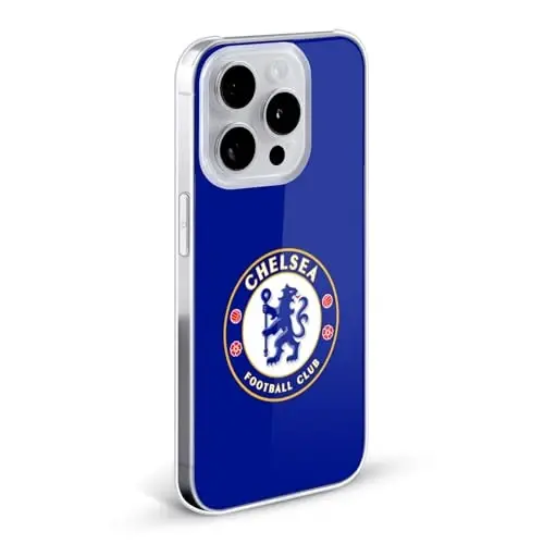 Head Case Designs Officially Licensed Chelsea Football Club Plain Blue Crest Hard Back Case Compatible with Apple iPhone 13 Pro - 2