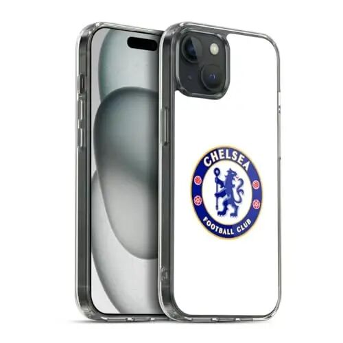Head Case Designs Officially Licensed Chelsea Football Club Plain White Crest Gel Case [Military Grade Protection] Compatible with Apple iPhone 15 Plus and Compatible with MagSafe - 4
