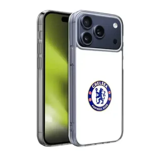 Head Case Designs Officially Licensed Chelsea Football Club Plain White Crest Gel Case [Military Grade Protection] Compatible with Apple iPhone 17 Pro Max - 8