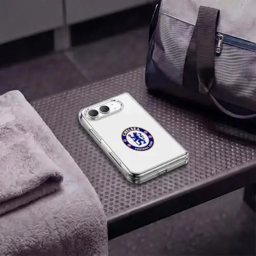 Head Case Designs Officially Licensed Chelsea Football Club Plain White Crest Gel Case [Military Grade Protection] Compatible with Apple iPhone Duo and Compatible with MagSafe - 6