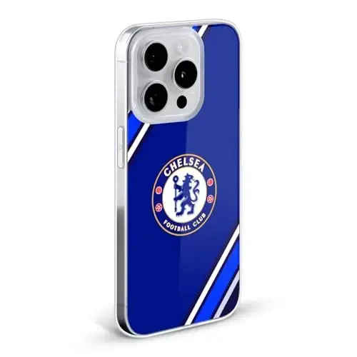 Head Case Designs Officially Licensed Chelsea Football Club Stripes Crest Gel Case [Harbiy darajadagi himoya] Apple iPhone 12 Pro Max bilan mos va MagSafe bilan mos - 2