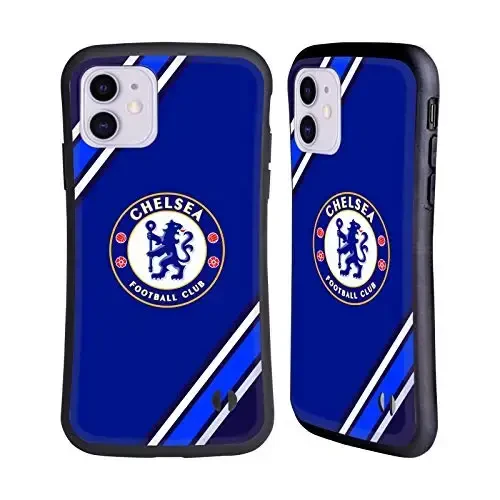 Head Case Designs Officially Licensed Chelsea Football Club Stripes Crest Hybrid Case Apple iPhone 11 bilan mos - HEAD CASE DESIGNS