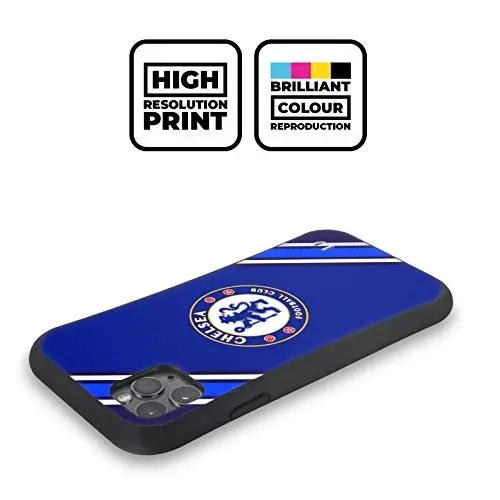 Head Case Designs Officially Licensed Chelsea Football Club Stripes Crest Hybrid Case Apple iPhone 11 bilan mos - 2