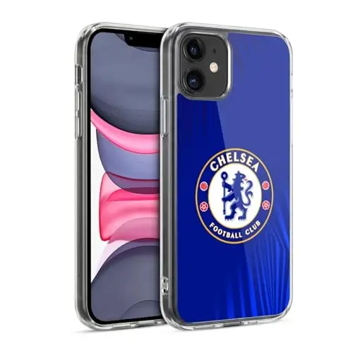 Head Case Designs Officially Licensed Chelsea Football Club Super Graphic Crest Gel Case [Military Grade Protection] Compatible with Apple iPhone 11 - 4